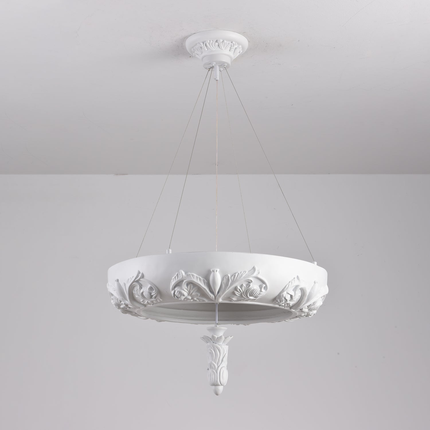 Handcrafted Artistic Carved Crystal Chandelier - Elegant Ceiling Light Fixture for Dining Room, Living Room & Bedroom Decor