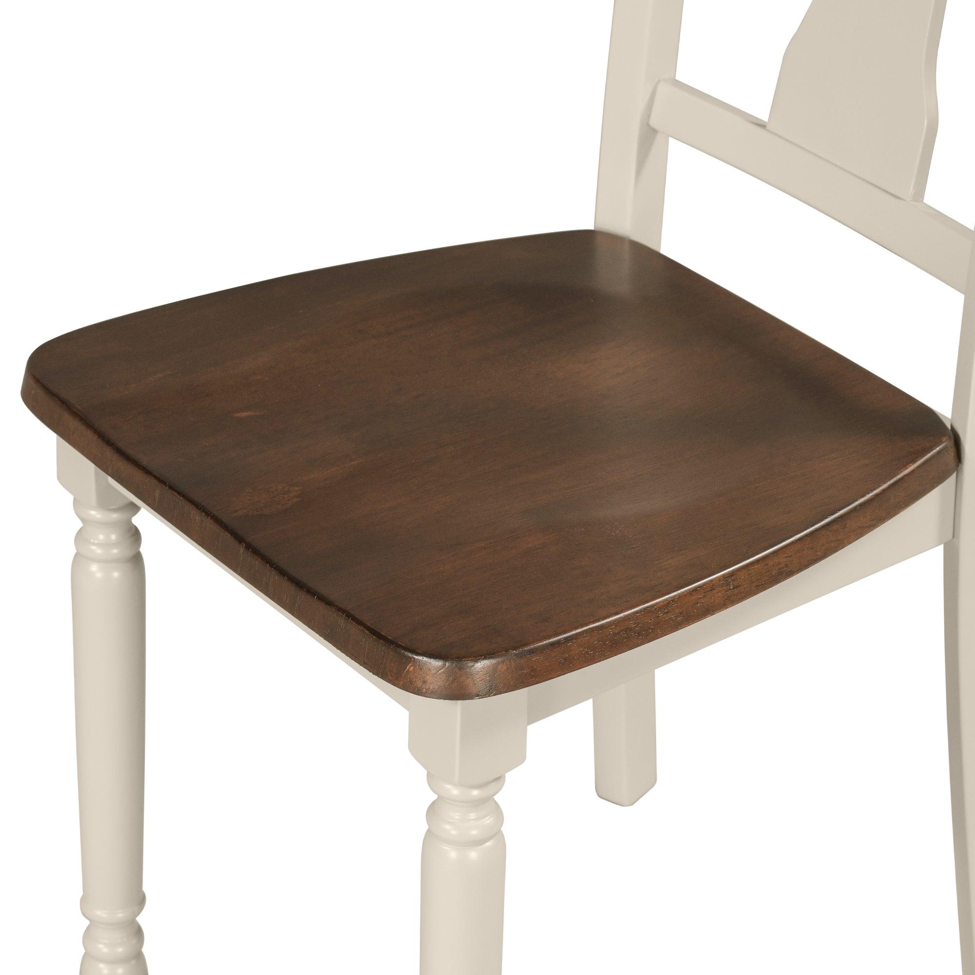 Classic 6-Piece Wooden Dining Set with Table, 4 Chairs & Bench for Kitchen & Dining Room - Brown & Cottage White | Perfect for Family Meals, Entertaining Guests & Small Space Dining