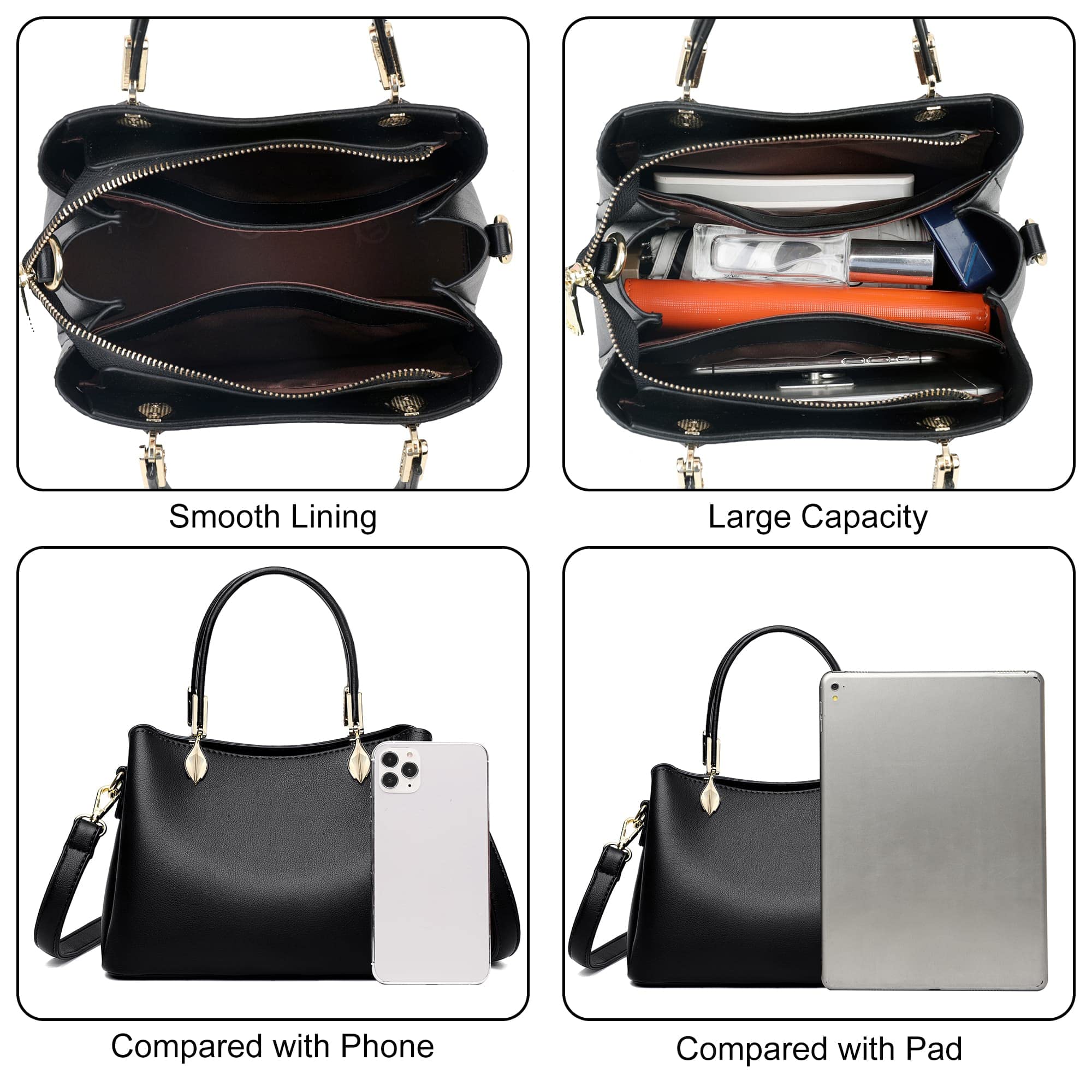 Stylish Vegan Leather Handbags for Women - Fashionable Shoulder Bag, Top Handle Satchel & Crossbody Purse | Perfect for Work, Travel and Everyday Use