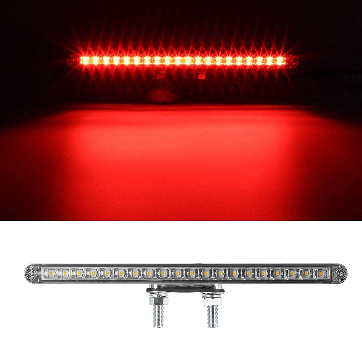 Partsam 2Pcs LED Truck & Trailer Tail Lights Kit with Iron Bracket Base - 12