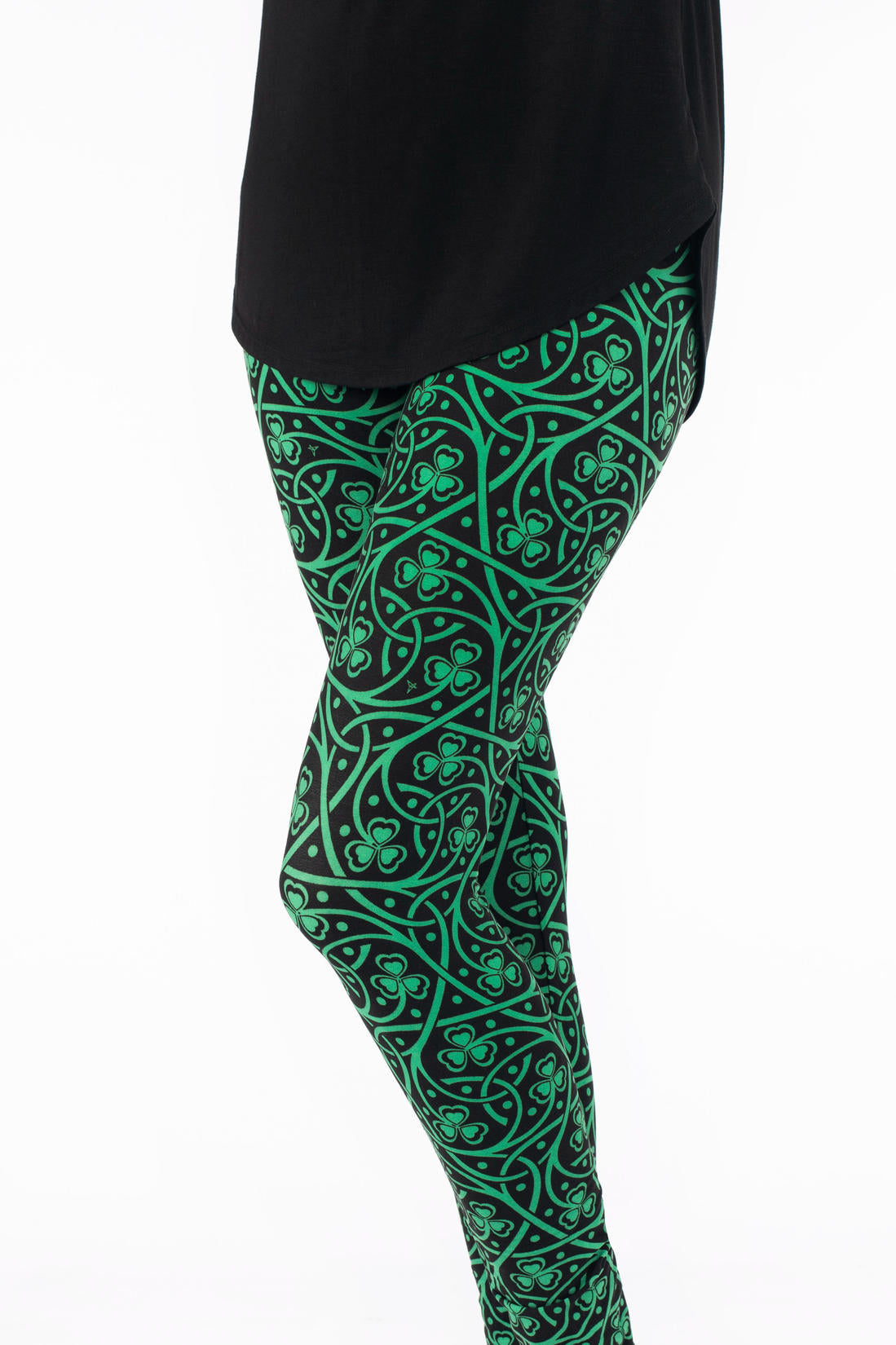 Feeling Lucky Patterned Leggings for Women - Stylish Printed Yoga Pants for Workout, Lounge & St. Patrick's Day Outfits