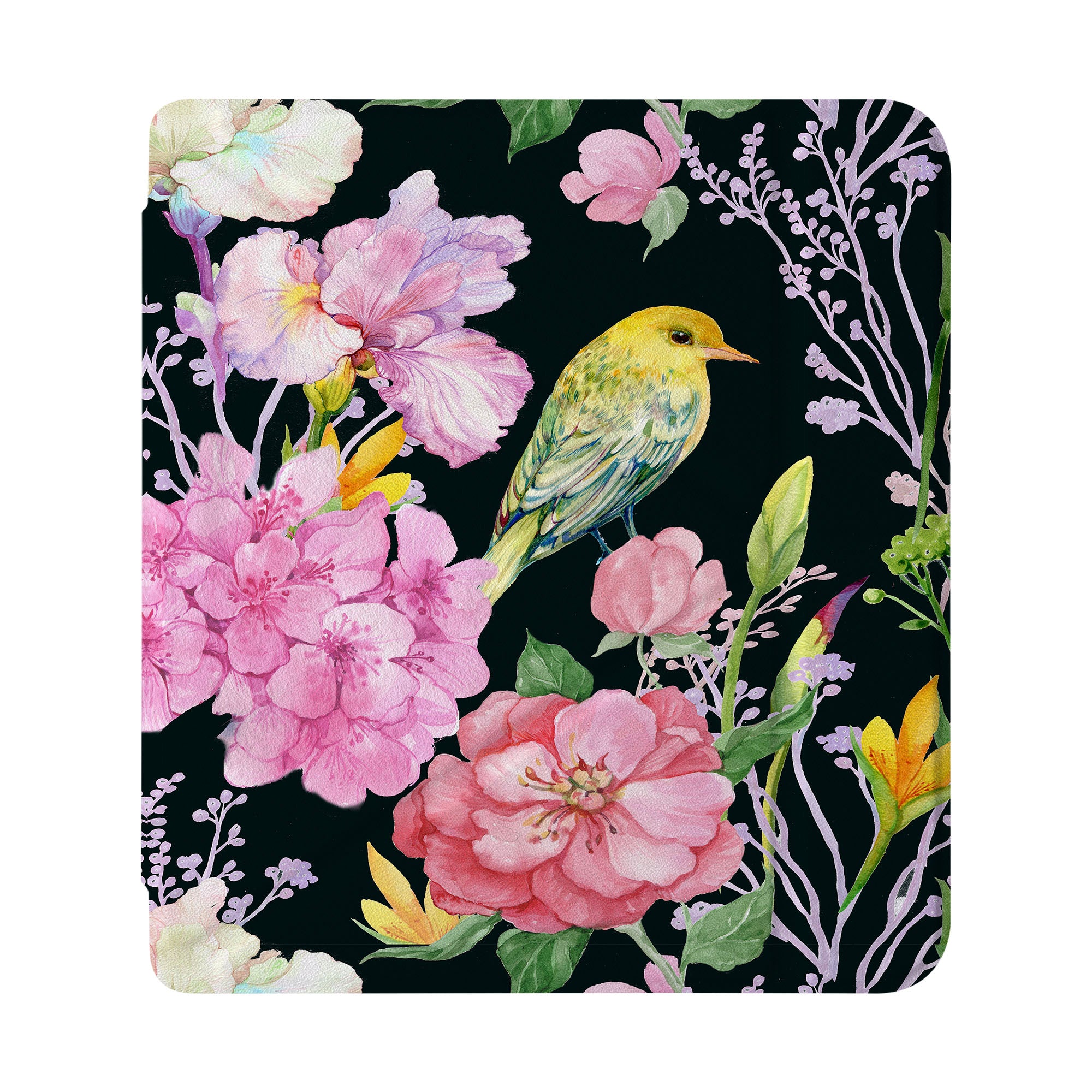 KOBO Case - Premium Black Flower Design Protective Cover for E-Readers | Perfect for Travel, Reading & Daily Use