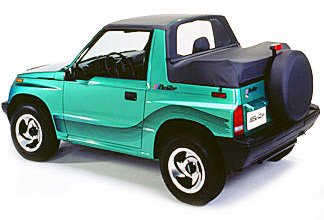 Bestop 9002915 Black Denim Duster Deck Cover for 1995-1998 Geo Tracker & Suzuki Sidekick | Waterproof Truck Bed Protection | Perfect for Off-Roading, Camping & Outdoor Adventures