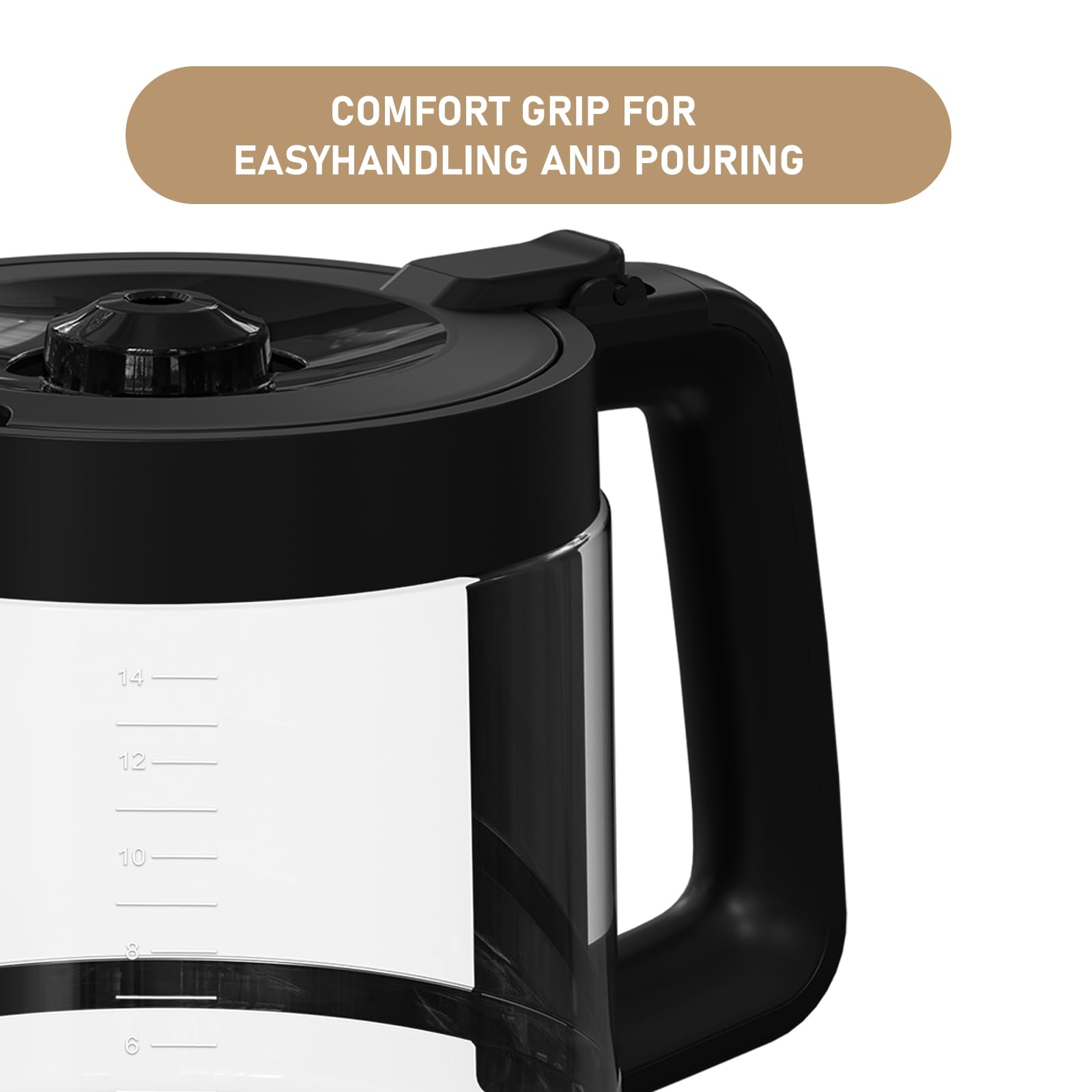 14-Cup DCM201 Coffee Maker Carafe Replacement - Compatible with Ninja DCM201, DCM201CP, DCM201BK Programmable XL 14-Cup PRO Coffee Maker - Perfect for Home, Office & Restaurant Use