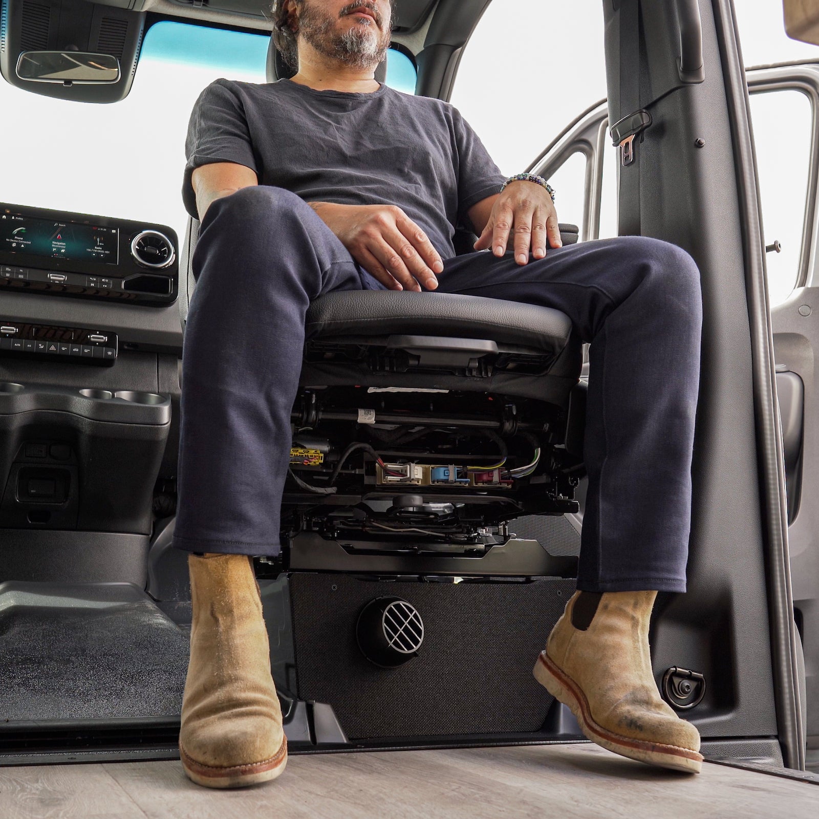 2007+ Mercedes Sprinter Van Seat Swivel Base - 360 Degree Rotating Passenger Seat for Easy Access & Comfort | Perfect for Campers, RVs & Work Vans
