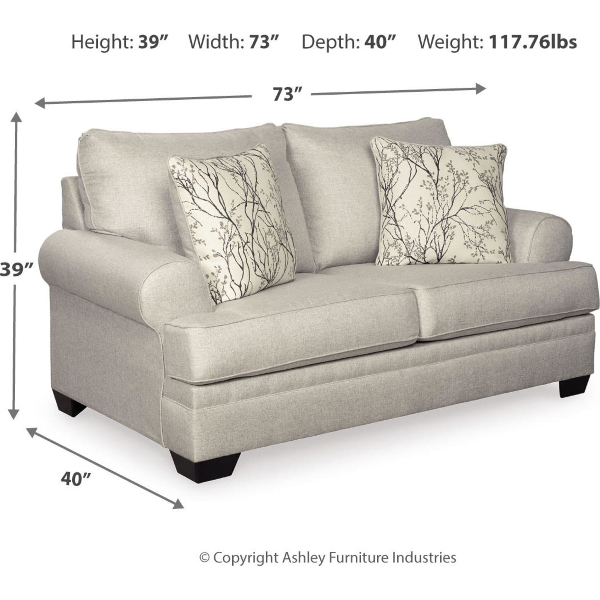 Antonlini Exclusive Loveseat - Modern Two-Seater Sofa for Living Room, Small Space & Apartment - Perfect for Relaxing, Entertaining & Cozy Home Decor