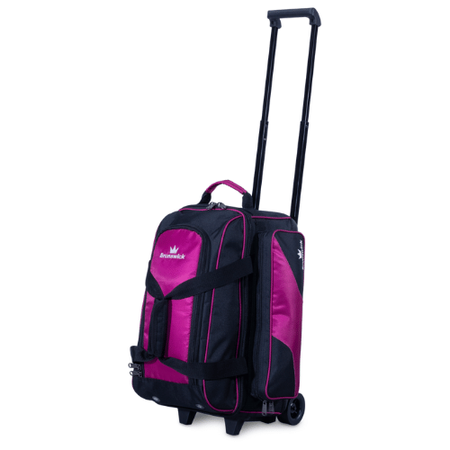Brunswick Zone Double Roller Raspberry Bowling Bag - Durable & Stylish Bowling Gear for Men & Women - Perfect for League Play, Tournaments & Casual Bowling