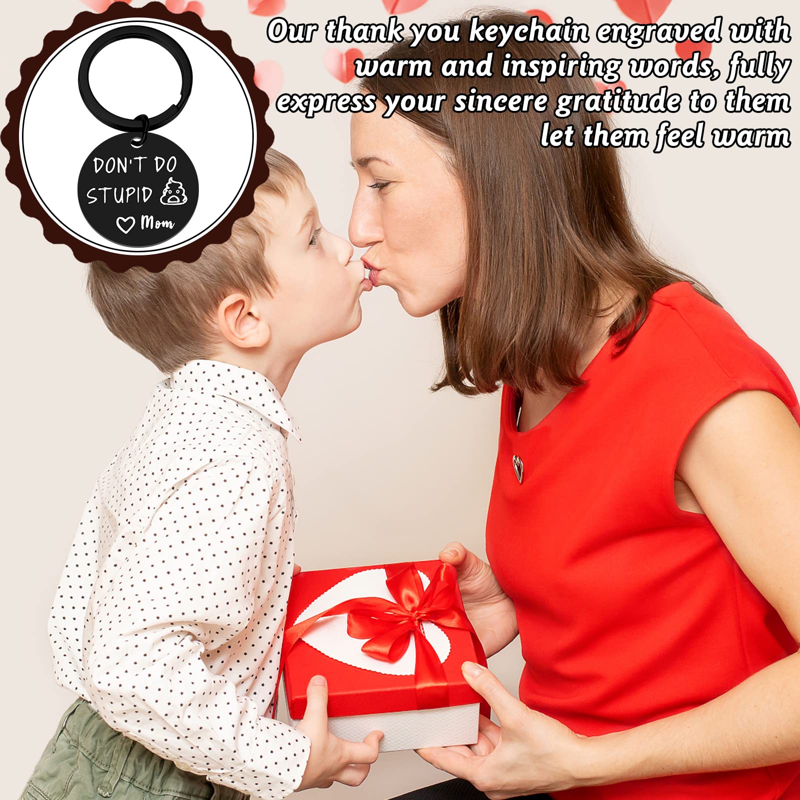 PLwelth Funny Keychain - Cute Gift for Women, Mom, Daughter & Son - Perfect for Mother’s Day, Birthday & Christmas - Great for Everyday Use, Car Keys & Purse Accessories