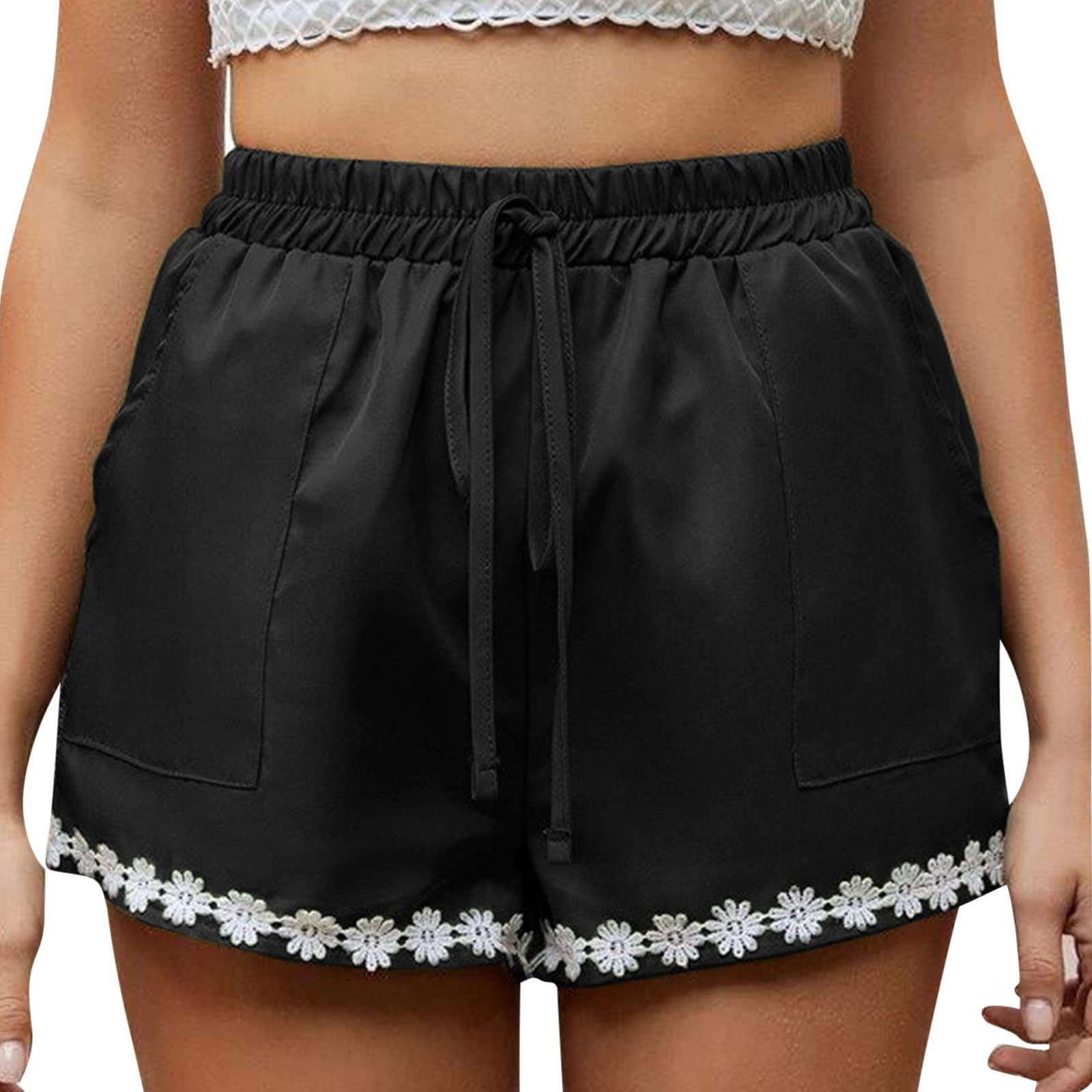 Breathable High Waisted Yoga Shorts with Pockets for Women - Lightweight Stretchy Workout Running Gym Shorts | Soft Activewear for Yoga, Pilates & Fitness | Perfect for Summer, Beach, Hot Yoga, Travel, Running, Hiking, Cycling | Lounge, Dance, Home Workouts, Yoga Studios, Morning Runs, Casual Wear | Versatile for Sports, Exercise, Daily Comfort, Gym, Travel, Errands, Relaxing at Home | Ideal for Active Lifestyles, Fitness Enthusiasts & Comfort Seekers
