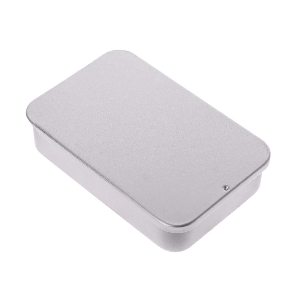 ZHIZHOU 1-Piece Metal Storage Tin Box - Rectangle Jewelry Organizer, Candy/Coin/Key/Pill Case with Sliding Lid - Perfect for Home, Office & Travel Organization