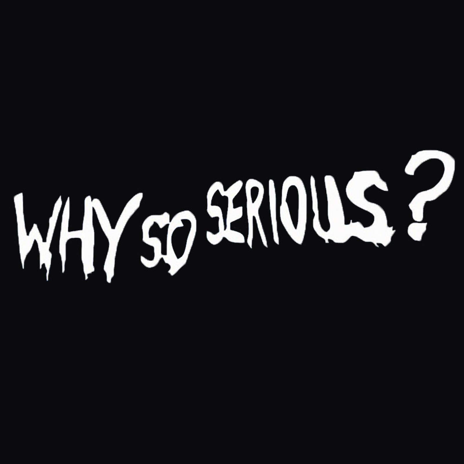 Funny 'Why So Serious?' Reusable Car Decals - Reflective Movable Stickers for Windows & Bumpers - Joker Inspired Car Accessories for Halloween & Comic Con Events