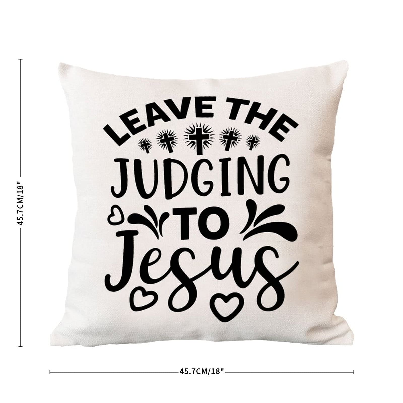 Religious Christmas Pillow Cover - Bible Quotes & Jesus Scripture Christian Home Decor for Sofa, Couch - Inspirational Gift for Holidays, Birthdays & Daily Comfort
