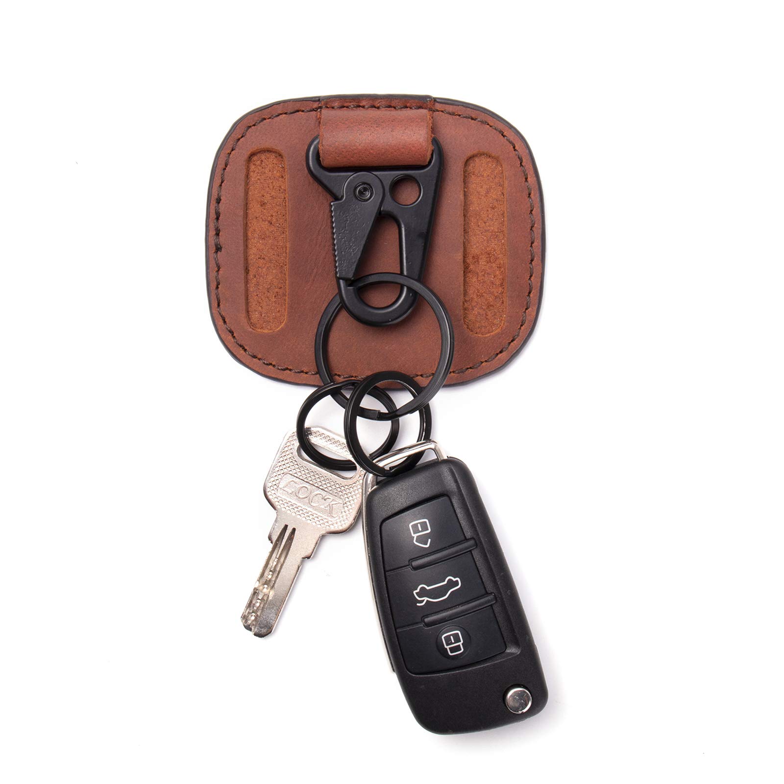 Gentlestache EDC Leather Keychains with Belt Clip - Durable Multi-Purpose Key Holder for Men & Women - Perfect for Keys, Tools, and Everyday Carry Essentials (EDC Accessories)