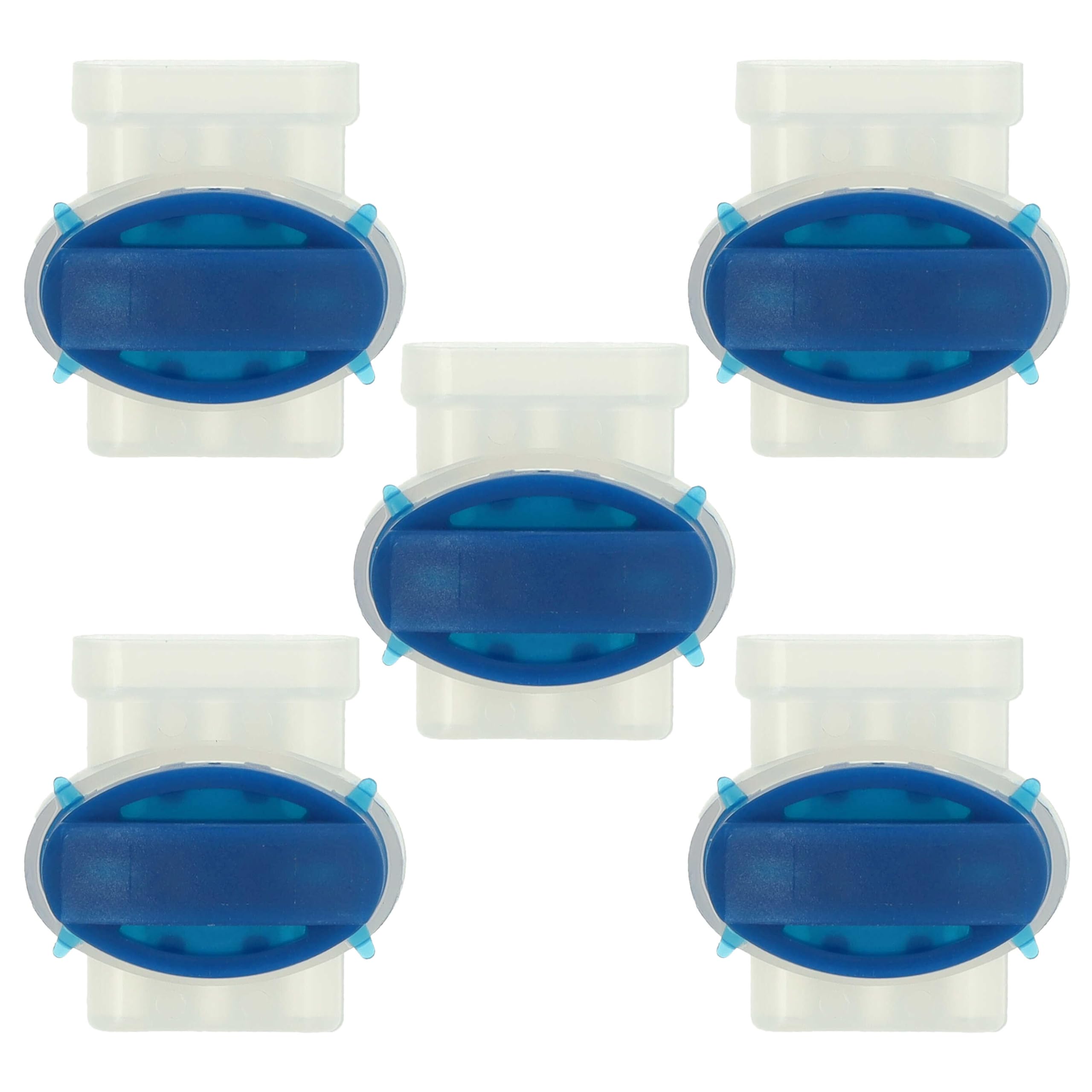 5X Waterproof Connector for Gardena Sileno Robotic Lawn Mower Cables - Transparent/Blue Cable Splice Connectors | Durable Weatherproof Lawn Mower Accessories for Garden Maintenance & Landscaping