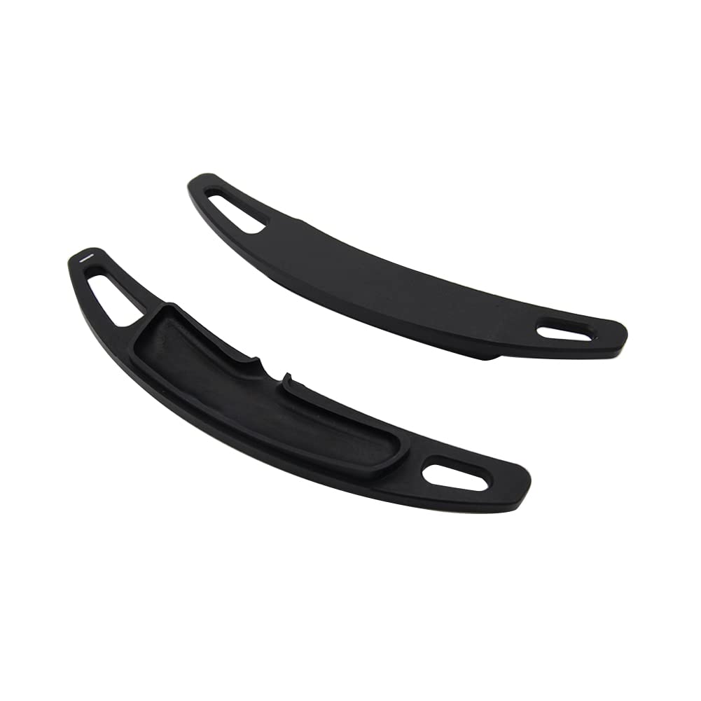 Aluminum Alloy Steering Wheel Paddle Shifter Extensions - Compatible with Porsche Panamera (2017-2019) & Macan (2014-2019) - Black Car Interior Upgrade Accessories for Enhanced Driving Experience