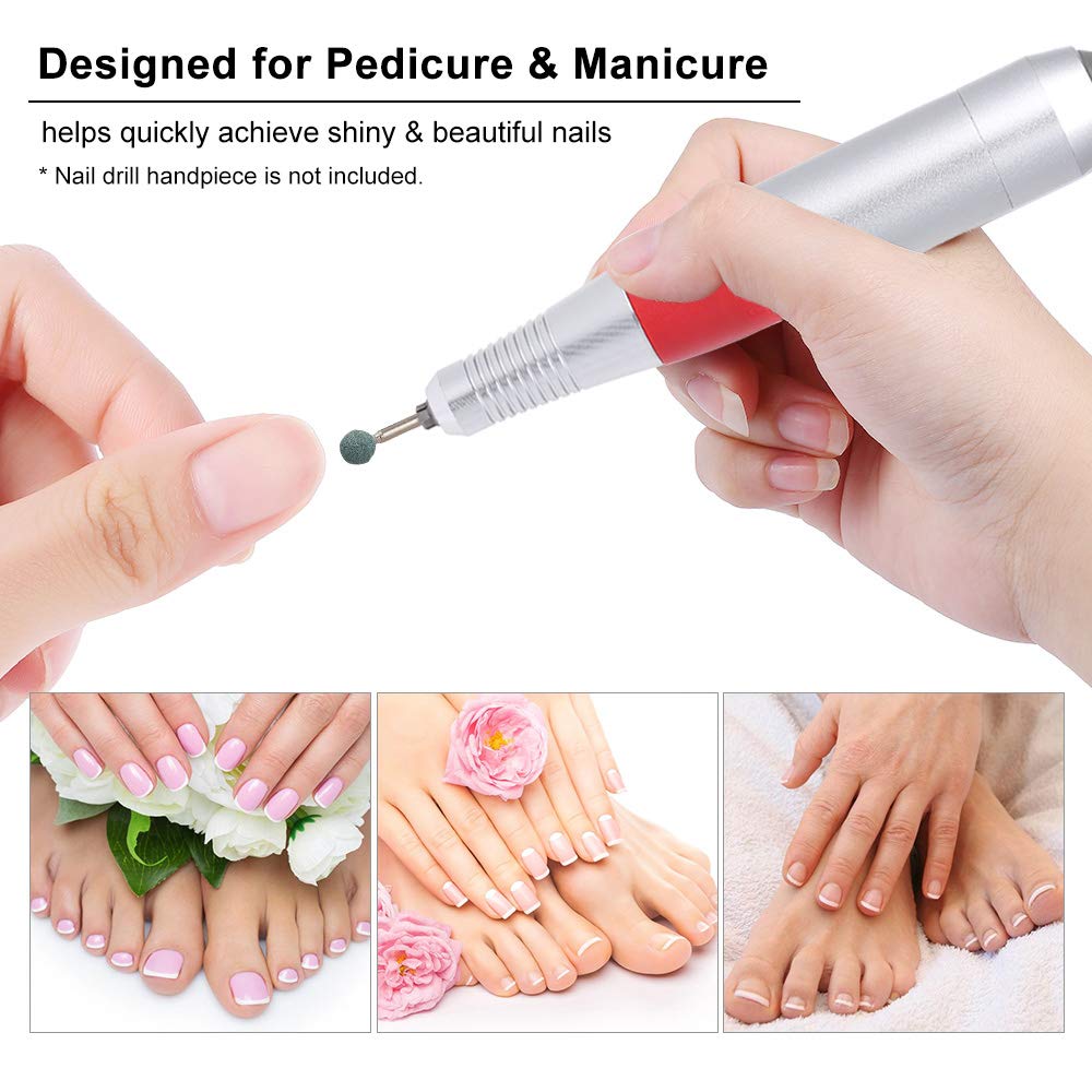 2PCS Professional Nail Drill Bits & Ball Head Stone Manicure Files - Diamond Coated Nail Art Tools for Acrylic, Gel & Natural Nails - Perfect for Home Salon, DIY Nail Care & Professional Nail Technicians