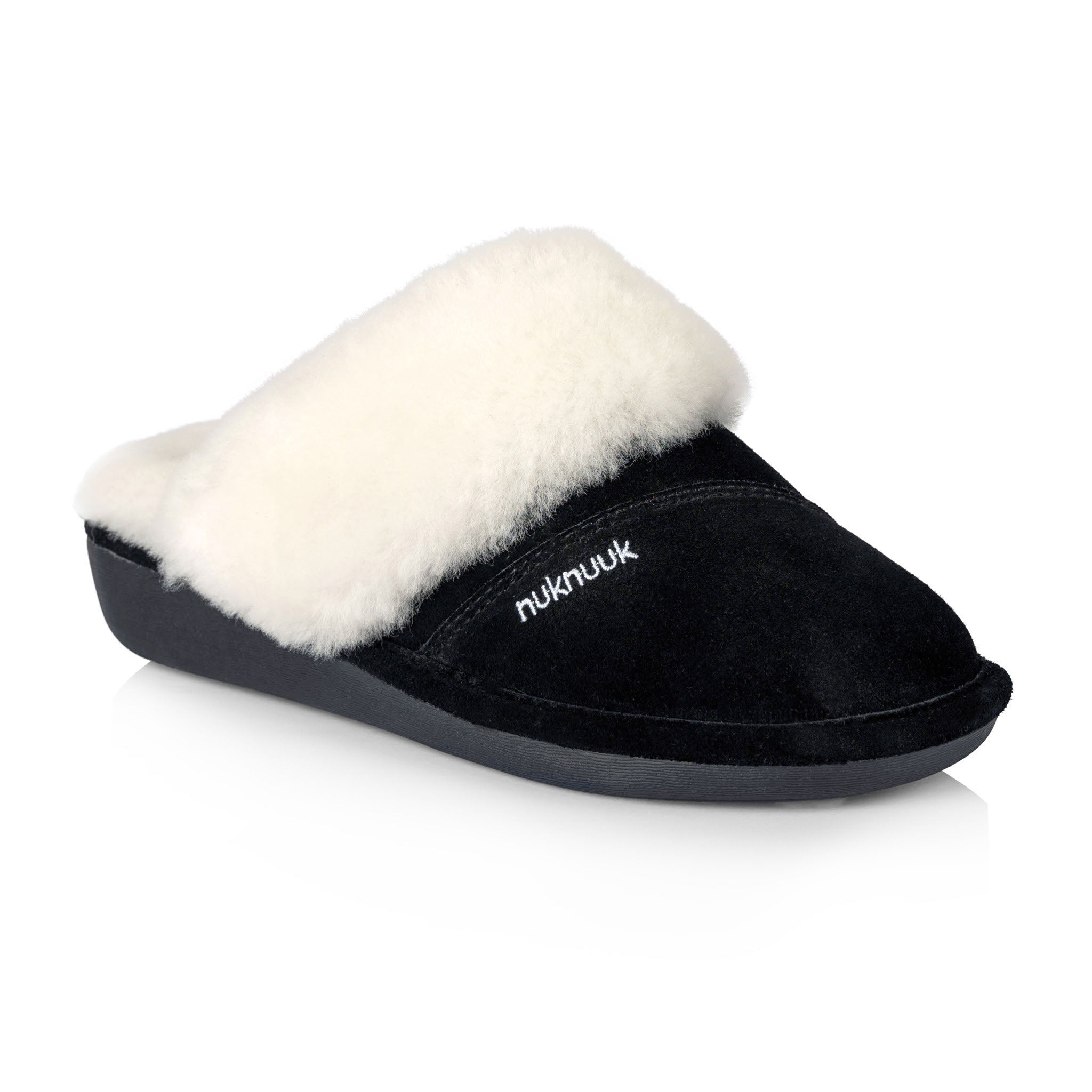 Joy Women's Comfortable Memory Foam Slippers - Soft Indoor/Outdoor House Shoes for Women (Black & White) - Perfect for Relaxing at Home, Lounging, and Quick Outdoor Errands