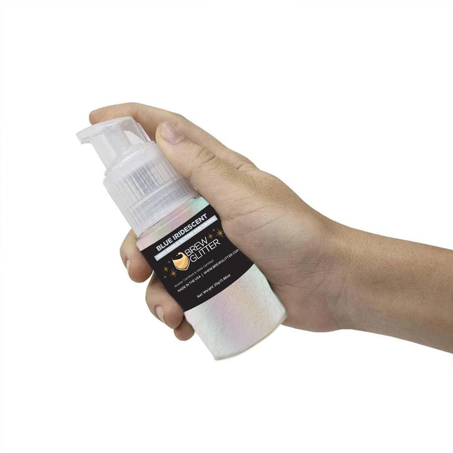 Wholesale Blue Iridescent Brew Glitter Spray Pump - Perfect for DIY Crafts, Nail Art, and Party Decorations