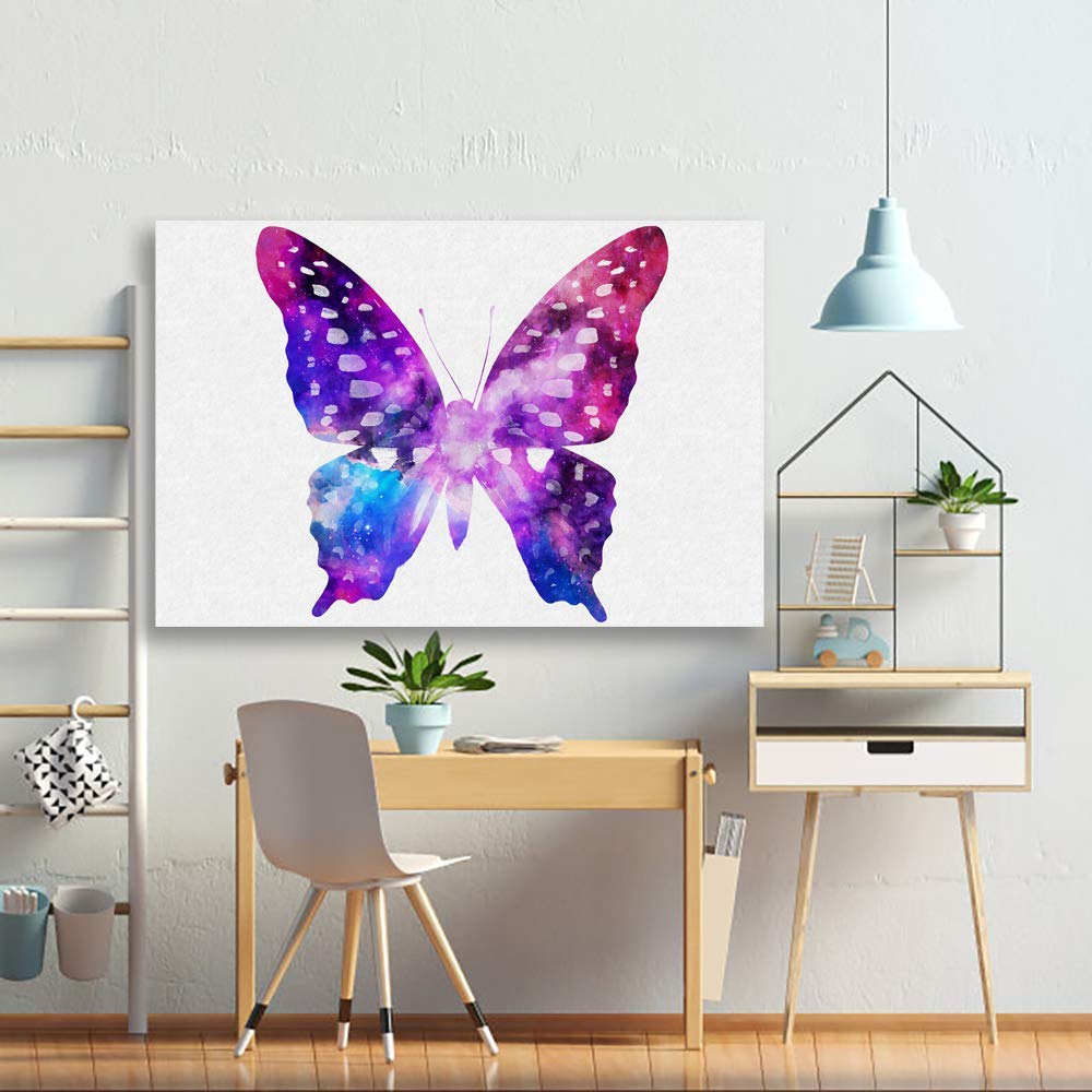 Wall26 Canvas Wall Art - Beautiful Butterfly Giclee Painting - 24x36 Inches - Perfect for Bedroom, Living Room, Home Office & Nursery Decor