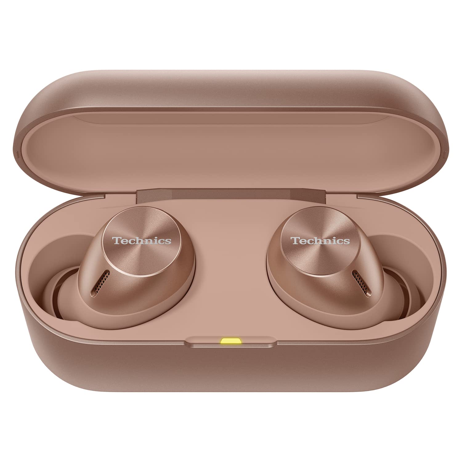Technics EAHAZ40PN Wireless Bluetooth Earbuds - True Wireless Stereo In-Ear Headphones with Charging Case, Built-in Mic, Rose Gold - Perfect for Gym, Running, Commuting & Travel