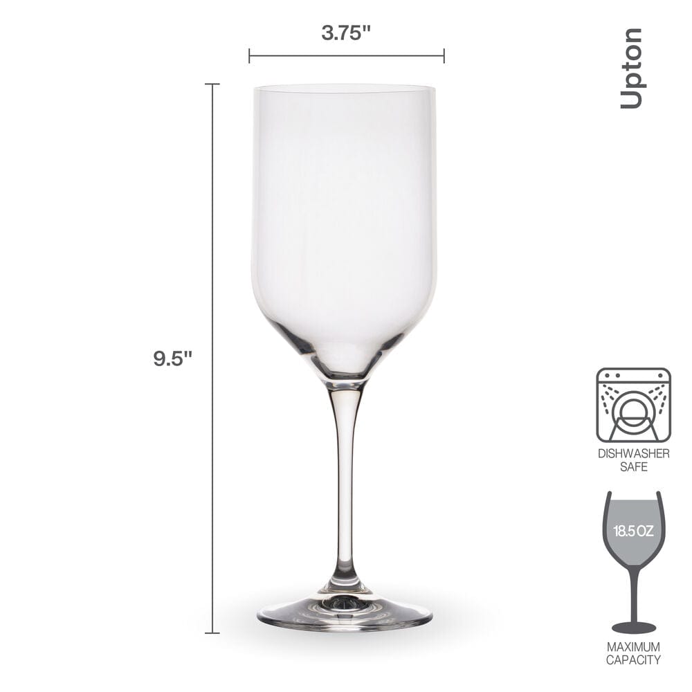 Premium Upton Set of 4 Crystal Red Wine Glasses - 16oz Elegant Stemware for Cabernet, Merlot & Pinot Noir - Perfect for Dinner Parties, Wine Tasting & Romantic Evenings
