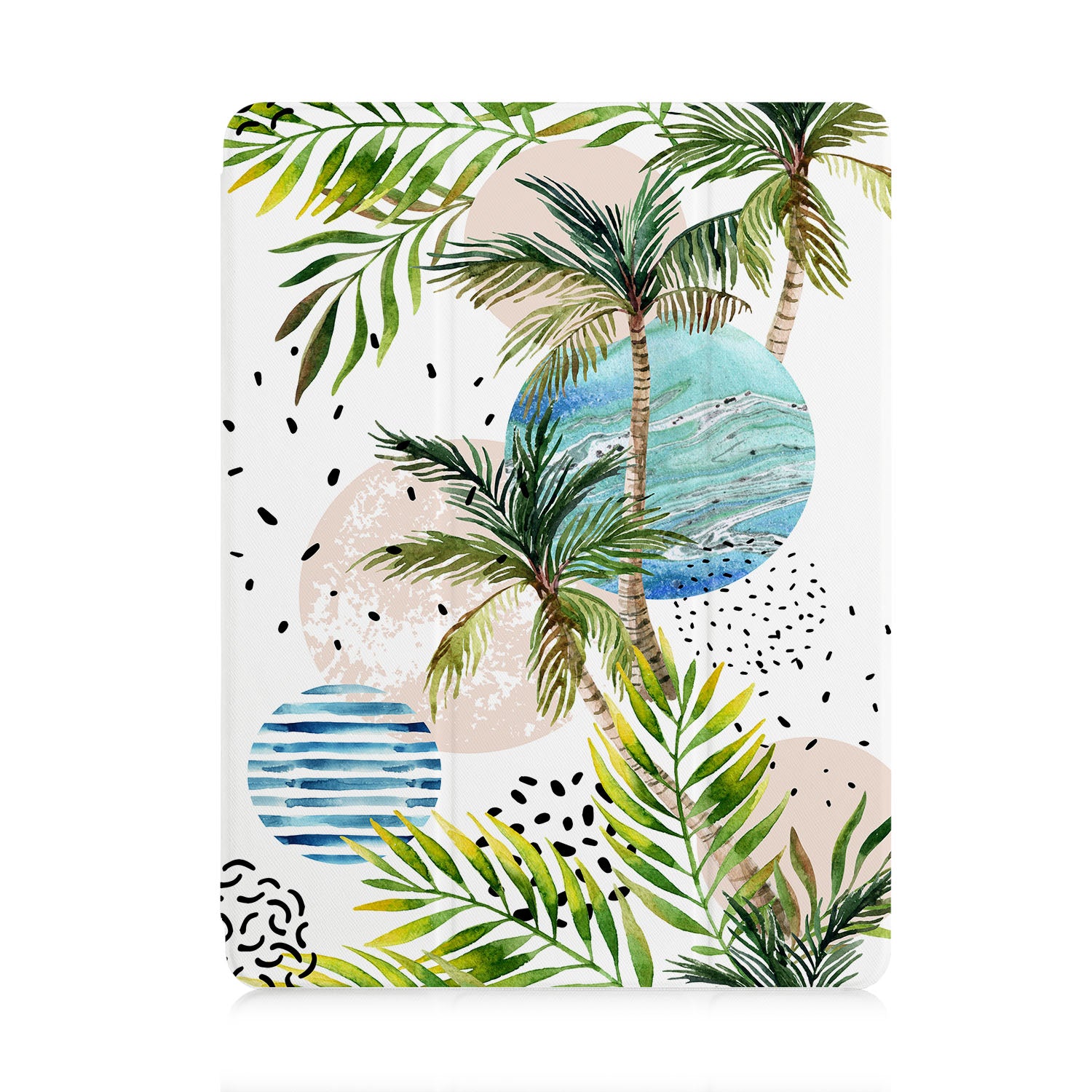 Premium Marble Flower iPad Trifold Case - Slim Protective Cover for iPad Air/Pro with Auto Sleep/Wake | Perfect for Work, Travel & Home Use
