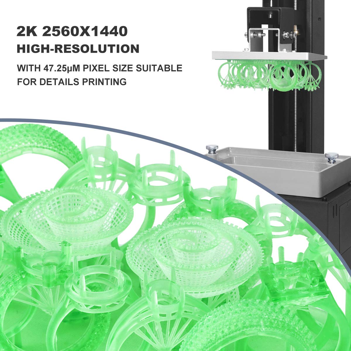 LGT Longer Orange 30 SLA 3D Printer with 2K High Precision LCD Screen | Upgraded Parallel UV LED Light & Fast Cooling System | Large Build Volume 4.72