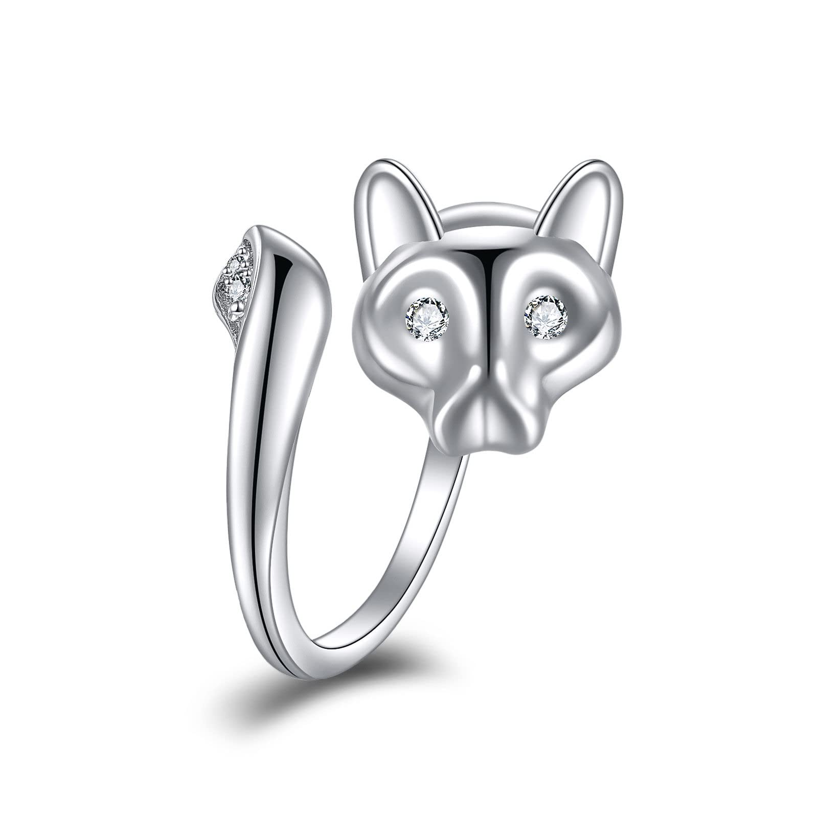 YFN Sterling Silver Adjustable Animal Rings for Women & Men - Open Ring Jewelry Gifts for Everyday Wear, Parties & Special Occasions