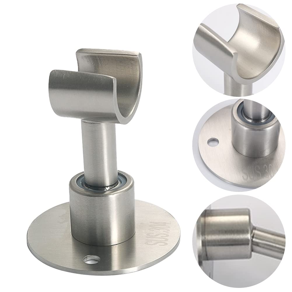 360° Adjustable 304 Stainless Steel Handheld Shower Head Holder - Wall Mount Bathroom Shower Bracket with Screw Set - Universal Shower Spray & Wand Holder (Silver) - Perfect for Bathroom Renovation & Spa-Like Shower Experience