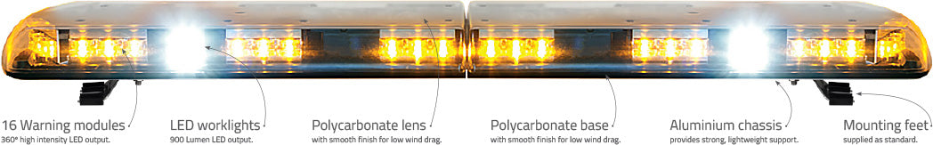 BRITAX BF1200 VANTAGE Light Bar - High Visibility LED Safety Light for Emergency Vehicles, Police Cars, Ambulances & Construction Trucks - Durable Off-Road Lighting for Enhanced Roadside Safety