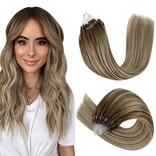 Easyouth Tape in Hair Extensions Real Human Hair - #3, 8, 22, 16+16 Inch Weft Hair Extensions for Length & Volume | Perfect for Weddings, Parties & Daily Styling