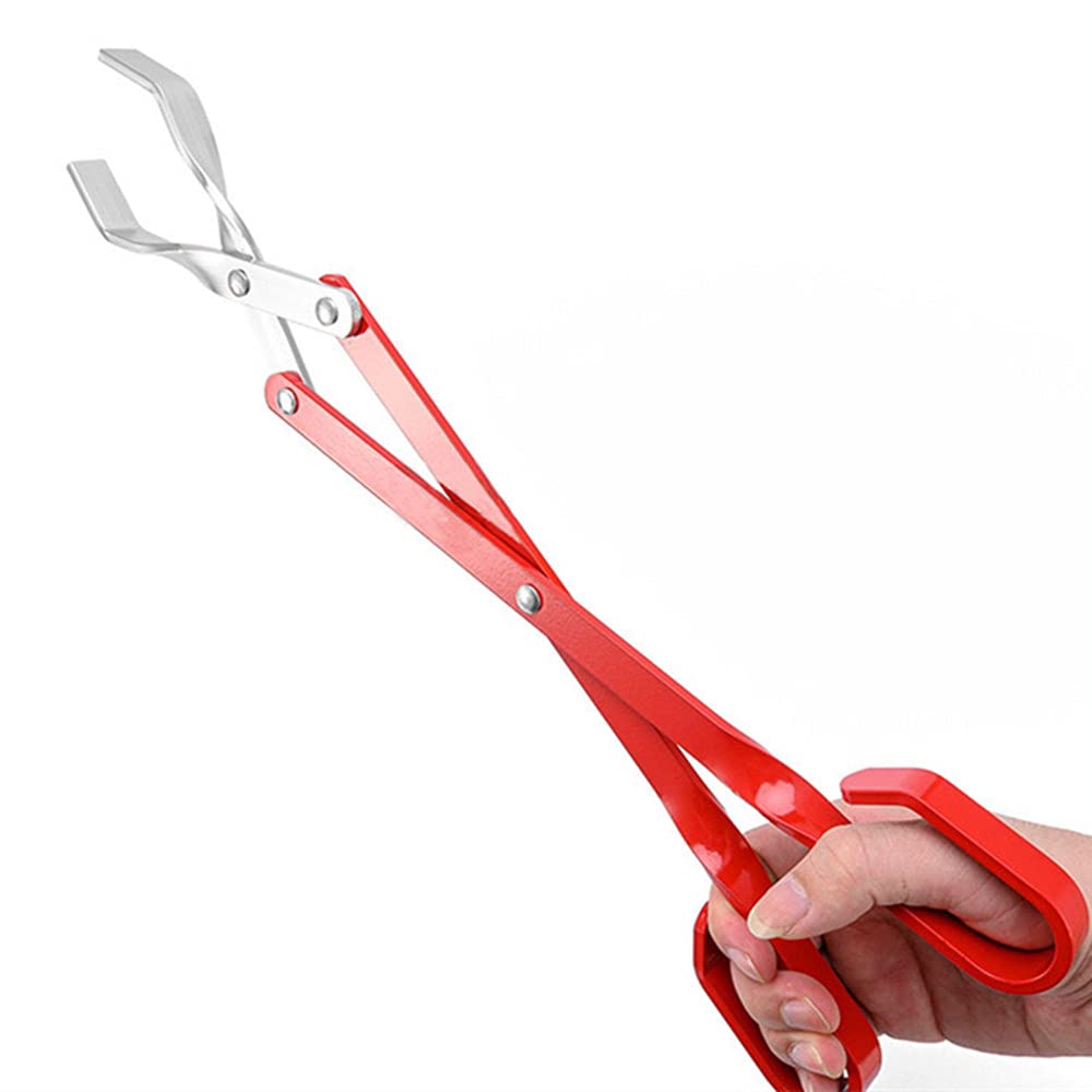 Fireplace Tongs Set of 2 - Heavy Duty Fire Pit Tools for Camping, BBQ, Grill & Outdoor Fireplace - Perfect for Marshmallow Roasting, Log Adjusting & Ash Cleaning