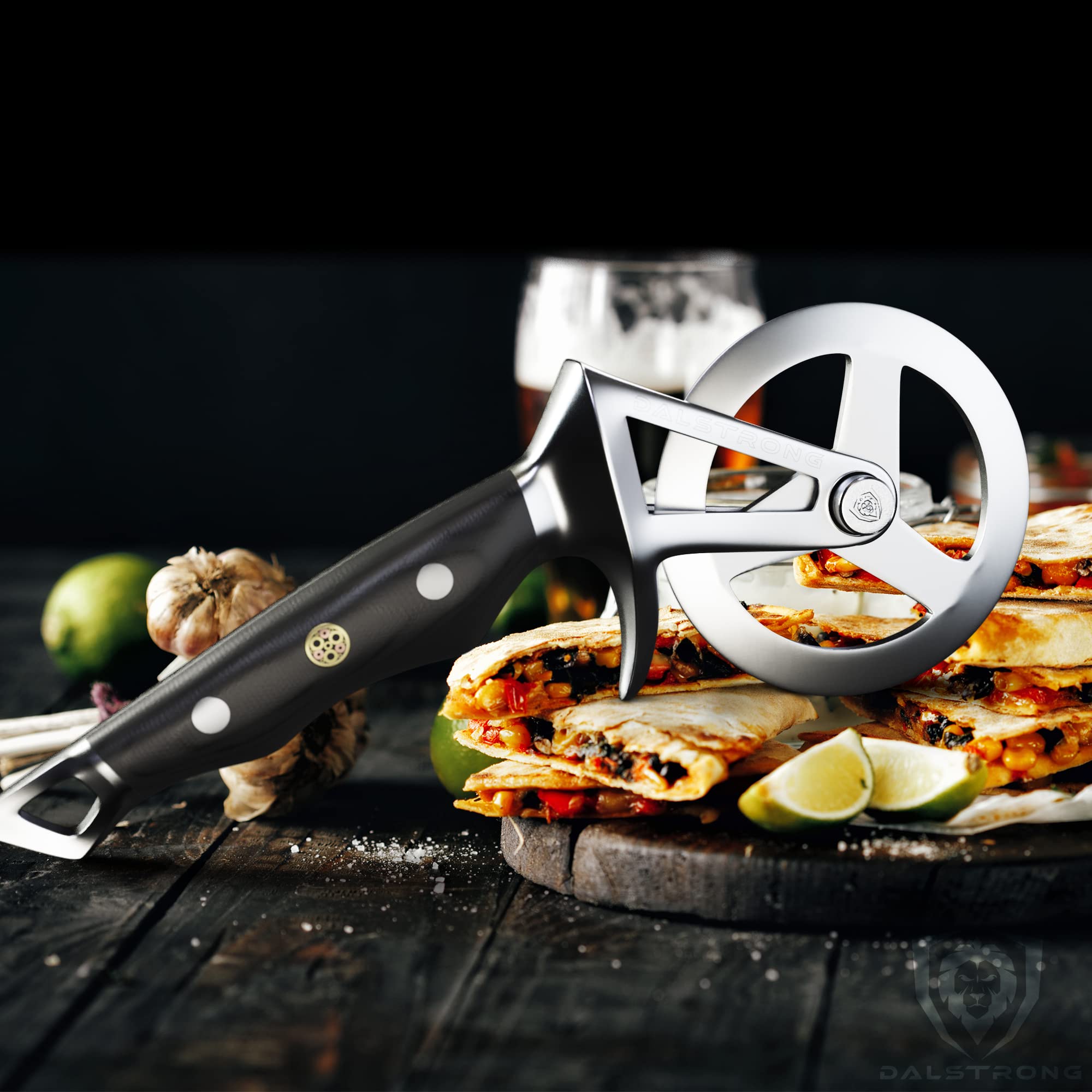 Dalstrong Orbit Razor Pizza Wheel & Cutter - Premium Stainless Steel Pizza Cutter with Ergonomic Handle for Perfect Slices - Ideal for Home Kitchens, Pizzerias, and Professional Chefs