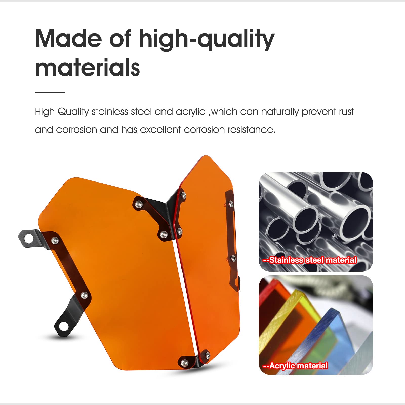 Tenere 700 Motorcycle Headlight Grill Guard - Durable Protective Cover for Yamaha Tenere 700/XTZ700/XTZ690/T7 (2019-2023) - Orange - Perfect for Off-Road Adventures & Trail Riding Protection