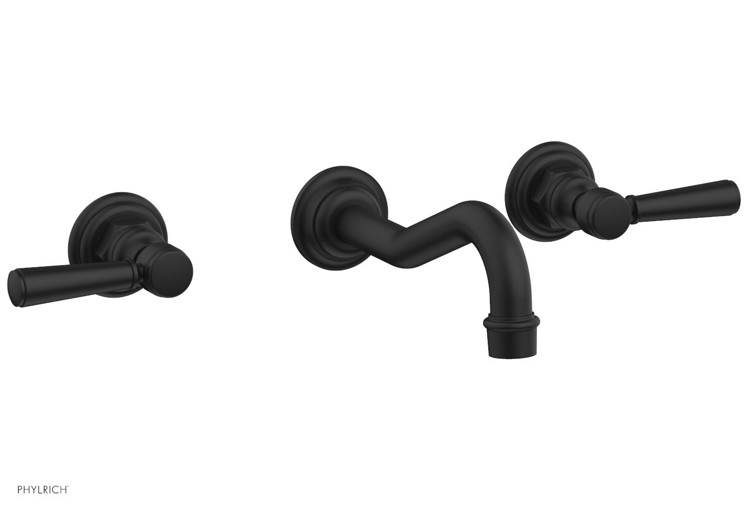 HENRI Wall Lavatory Set with Lever Handles 161 12 - Modern Bathroom Faucet for Sink, Vanity & Powder Room - Perfect for Home, Hotel & Commercial Use
