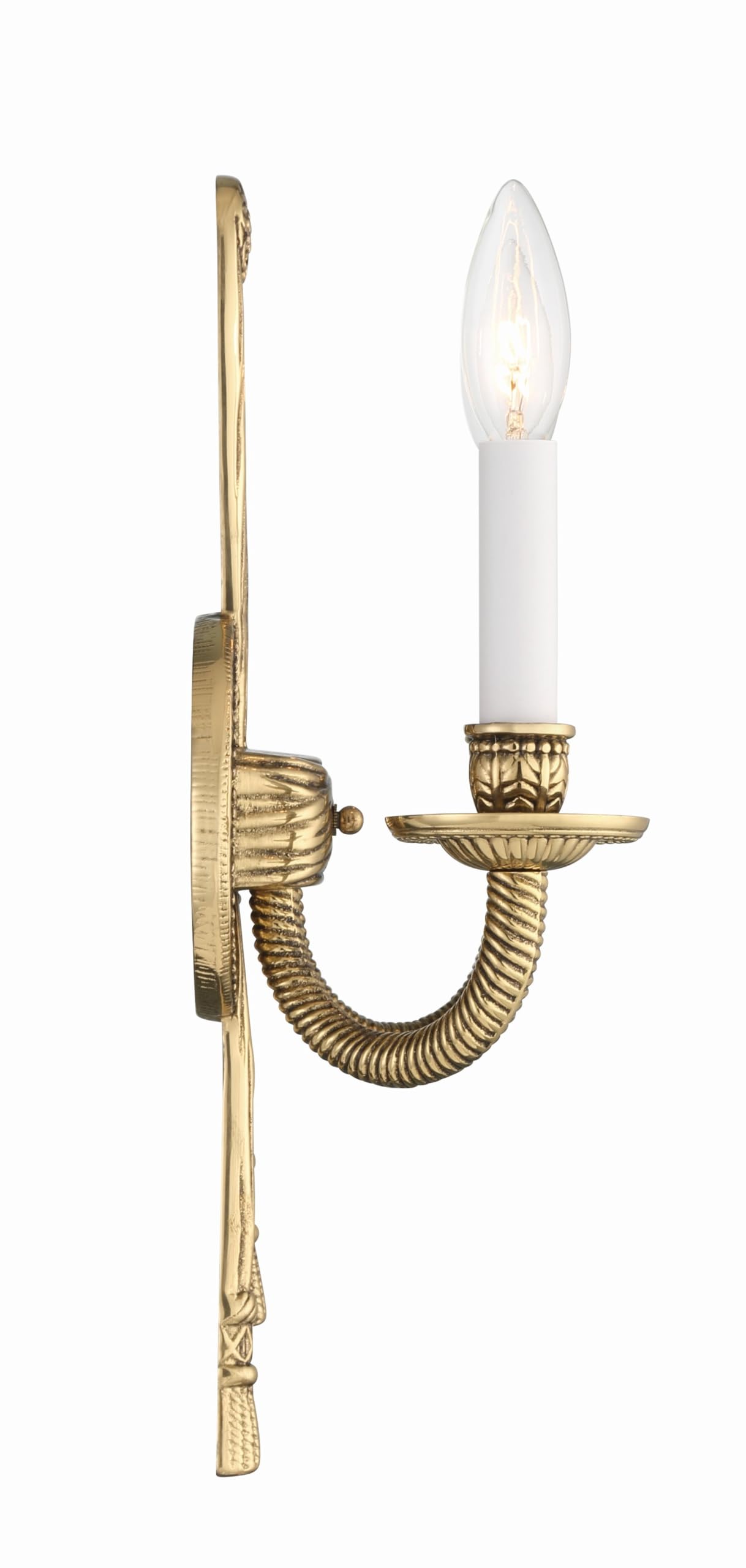 Crystorama 2-Light Olde Brass Wall Sconce - Vintage Style Cast Metal Fixture for Bedroom, Hallway & Living Room Lighting