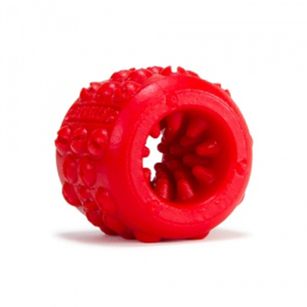 Oxballs Nailed Ball Stretcher - 110 Gram Red Silicone Ball Weight for Men | Comfortable & Adjustable Testicle Stretching | Enhance Intimacy & Sensation in BDSM Play