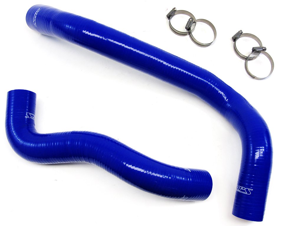 HPS 57-1074-BLUE-2 Blue Silicone Radiator Coolant Hose Kit - High Performance Cooling System Replacement for Cars, Trucks & SUVs - Perfect for Engine Overheating Protection & Automotive Upgrades