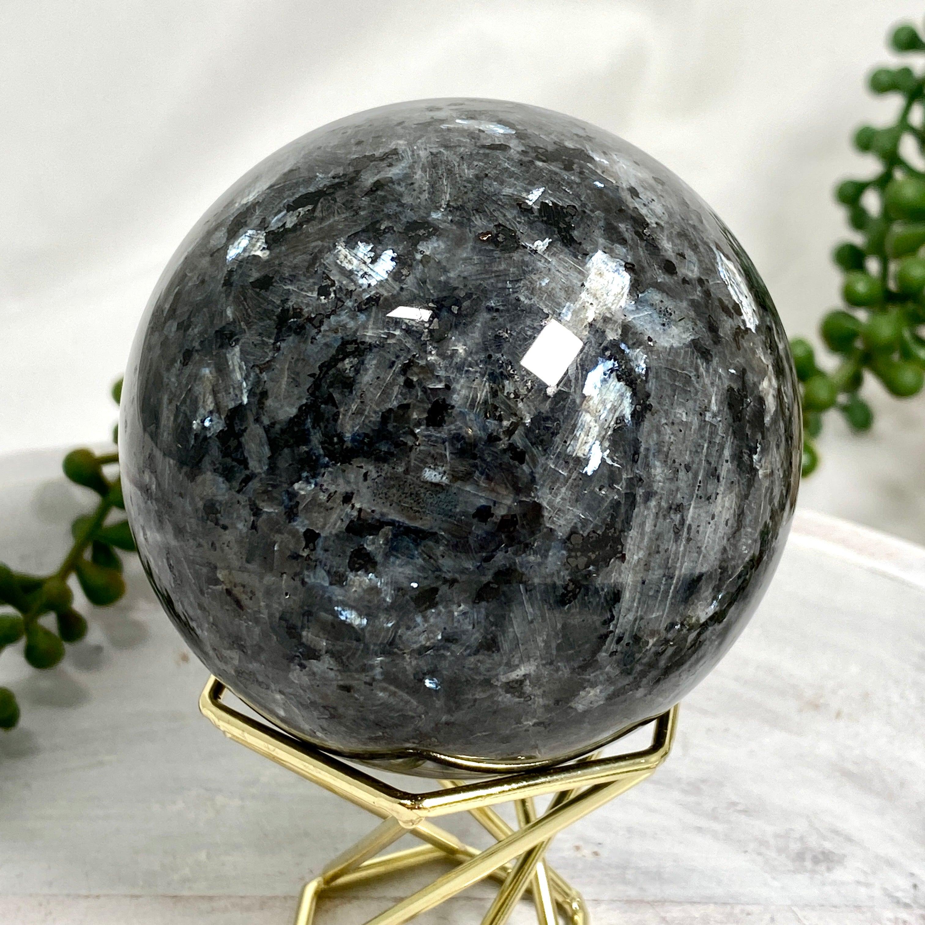 Natural Larvikite Crystal Sphere - 3