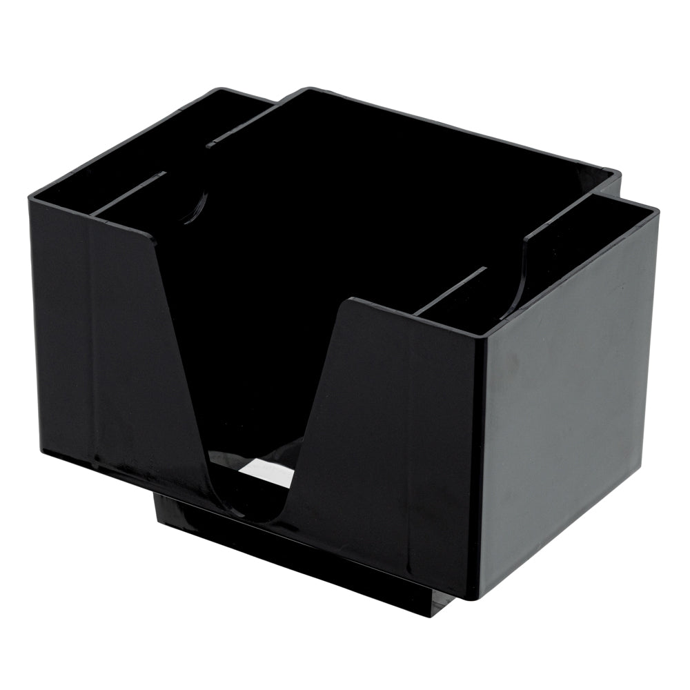 Black Plastic Condiment Caddy & Napkin Holder - 3 Compartments, 8