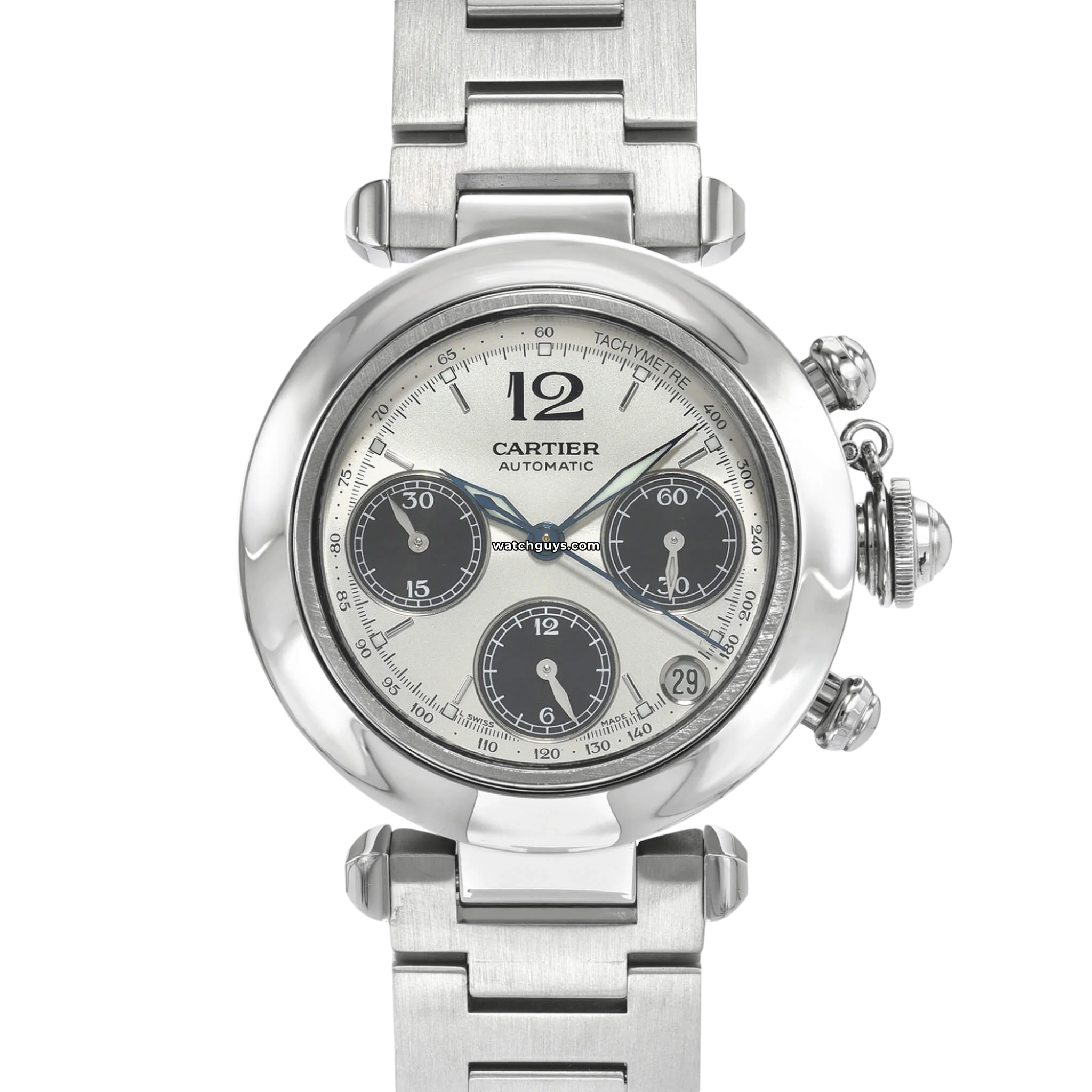 Cartier Pasha Chronograph Men's Watch W31048M7 - Luxury Automatic Timepiece for Business & Formal Occasions