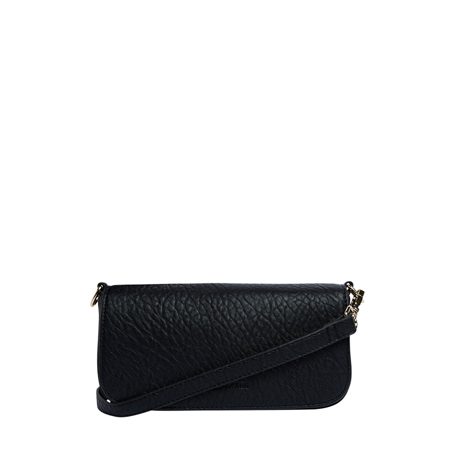 CALABRIA BAGUETTE BAG - Stylish Black Leather Shoulder Bag for Women | Perfect for Work, Travel & Everyday Use