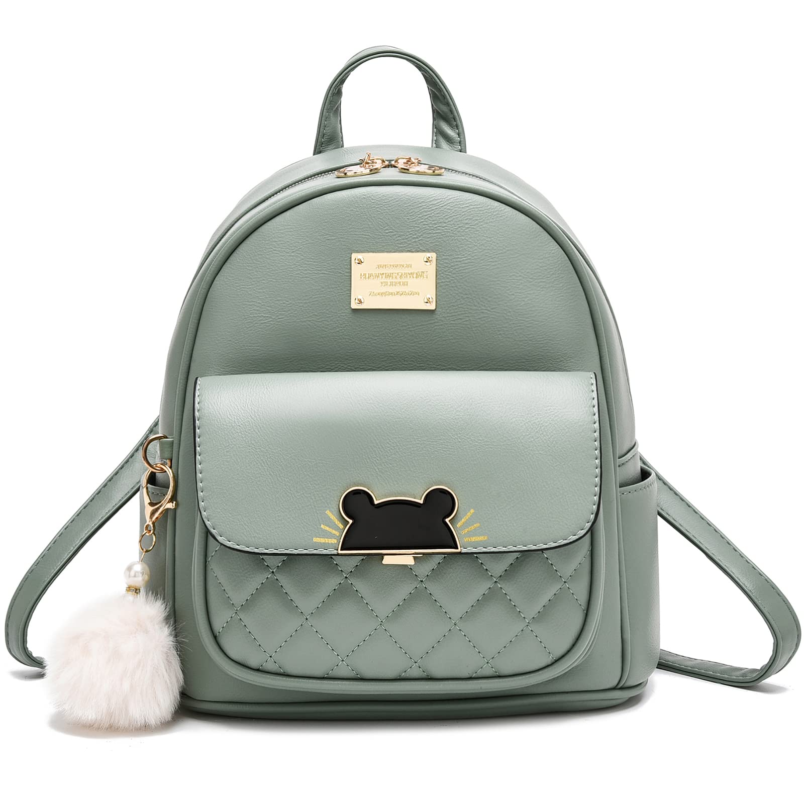 Stylish Women's Leather Backpack Purse - Fashionable Cat Design Satchel for Teen Girls & Women, Perfect for Travel, School & Daily Use