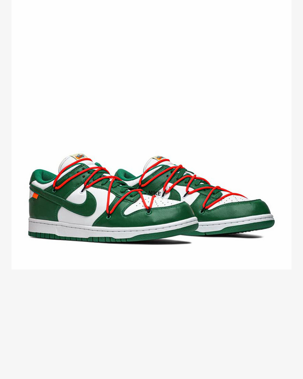 Nike x Off-White Dunk Low Pine Green Sneakers - Limited Edition Men's & Women's Basketball Shoes for Streetwear & Casual Outfits