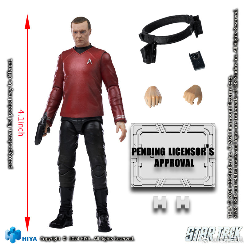 1/18 HIYA 4-Inch Action Figure - Exquisite Mini Series STAR TREK 2009 Scotty Collectible Toy | Perfect for Display, Gifts & Star Trek Fans