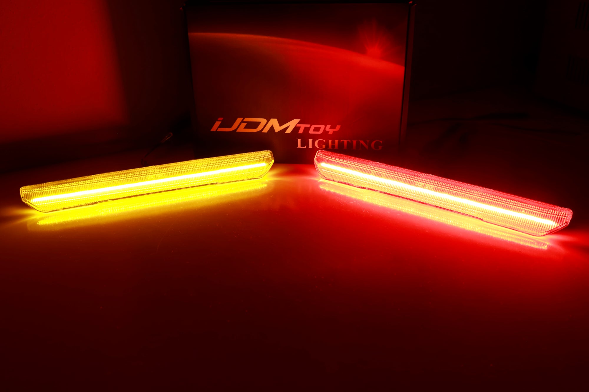 Amber/Red LED Fender Side Marker Lights for 2020-2023 GMC Sierra 2500/3500 - Clear Lens, Durable & Waterproof - Perfect for Off-Roading, Night Driving & Custom Truck Upgrades