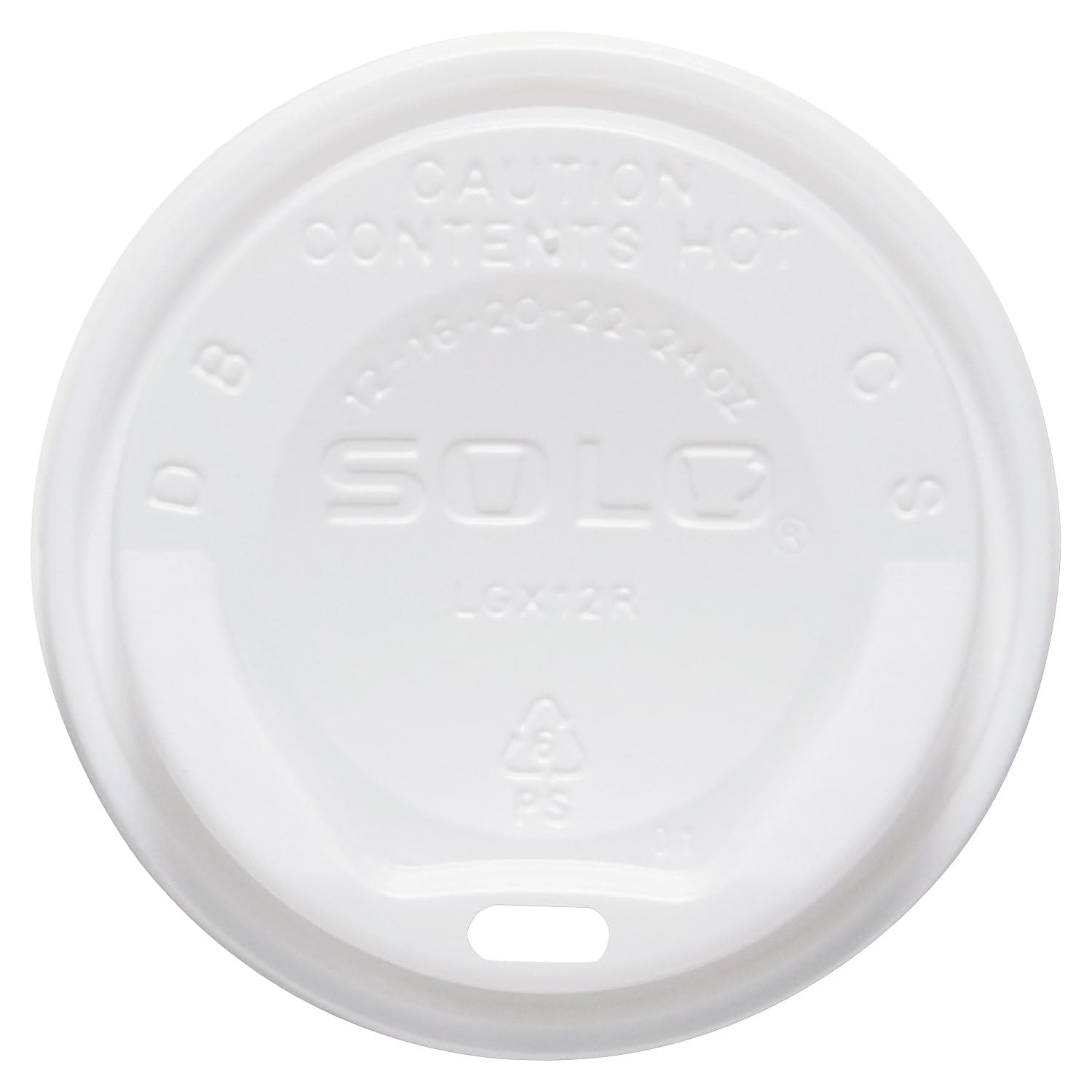 Solo Gourmet Hot Cup Lids for Trophy Plus Cups - 12-16 Oz White Disposable Lids (1500 Count) - Perfect for Coffee Shops, Restaurants & Catering Events