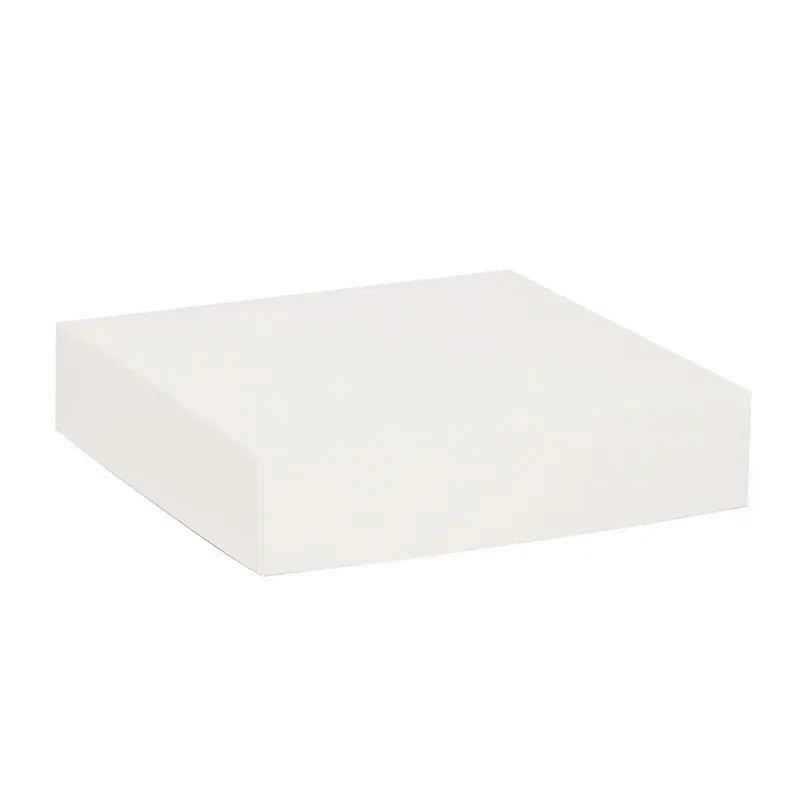 White Preassembled Gift Box Lids 6x6x1.5 Inch - Bulk Pack of 50 for Christmas Presents, Party Favors & Wedding Decorations - Easy Assembly Premium Quality Gift Packaging Accessories