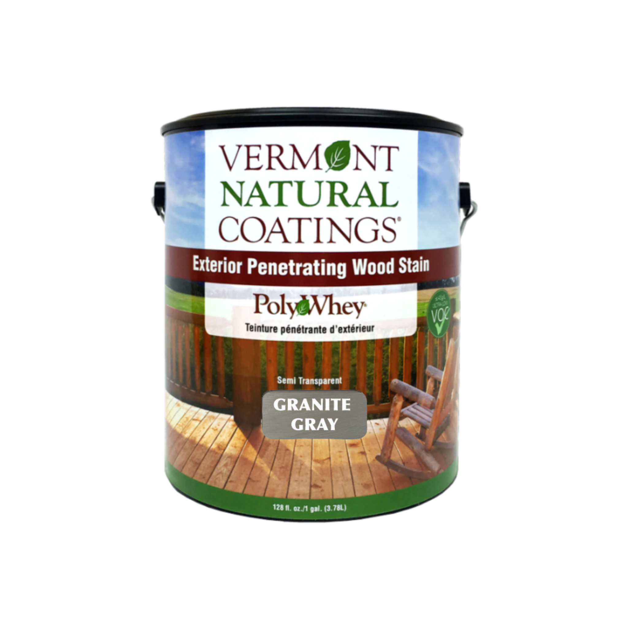 Vermont Natural Coatings PolyWhey Exterior Wood Stain - Eco-Friendly, Durable Finish for Decks, Fences & Outdoor Furniture | Weather-Resistant Protection for Wood Surfaces