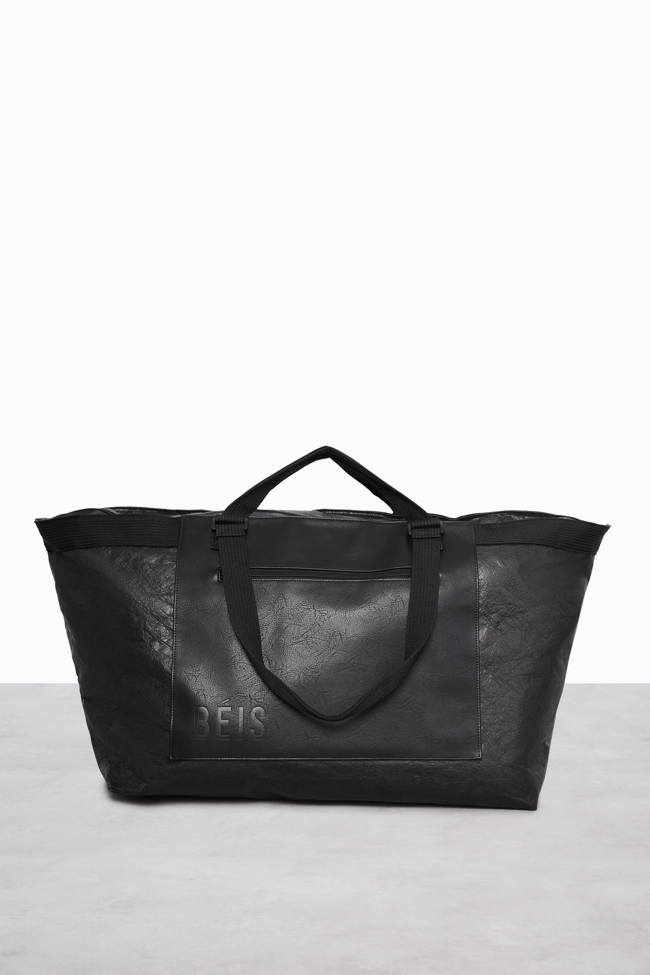 Extra Large Black Tote Bag for Women - Stylish Oversized Carryall for Work, Travel & Beach - Durable Spacious Tote Purse with Long Handles